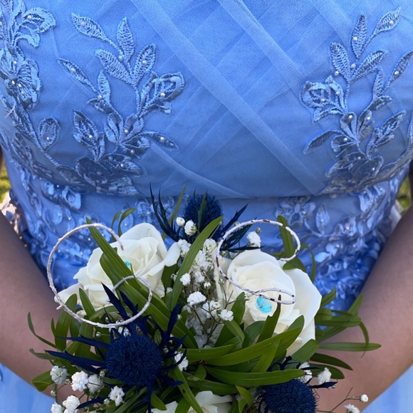 size 18 baby blue prom dress - Picture 3 of 3